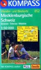 Mecklenburgische Schweiz: Mit Radwegen und Kurzführer. 1:50000 (KOMPASS Wanderkarte)