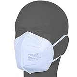AUPROTEC 50 Stück FFP2 Maske Atemschutzmaske EU CE 0370 Zertifiziert EN149:2001+A1:2009 Mundschutz 5 lagig mit innen liegendem Vlies einzeln verpackt