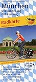 München und Umgebung mit RadlRing: Radkarte mit den schönsten Biergärten, wetterfest, reissfest, abwischbar, GPS-genau. 1:75000 (Radkarte: RK)