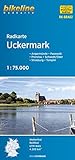 bikeline - Radkarte Uckermark, Pasewalk - Prenzlau - Schwedt - Strasburg - Templin, mit Zentrum- und Ortsplänen, 1:75.000, wasserfest/reißfest, GPS tauglich mit UTM-Netz
