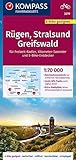 KOMPASS Fahrradkarte 3319 Rügen, Stralsund, Greifswald 1:70.000: reiß- und wetterfest mit Extra Stadtplänen