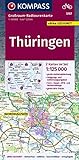 KOMPASS Großraum-Radtourenkarte 3707 Thüringen 1:125.000: 2 Karten im Set, reiß- und wetterfest, GPX-Daten zum Download