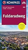KOMPASS Fahrrad-Tourenkarte Fuldaradweg 1:50.000: Leporello Karte, reiß- und wetterfest