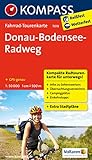 KOMPASS Fahrrad-Tourenkarte Donau-Bodensee-Radweg 1:50.000: Leporello Karte, reiß- und wetterfest