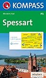 Spessart: Wanderkarte mit Kurzführer und Radwegen. 1:50000 (KOMPASS-Wanderkarten, Band 763)