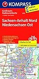 KOMPASS Großraum-Radtourenkarte Sachsen-Anhalt Nord - Niedersachsen Ost, 1:125000: Großraum-Radtourenkarte 1:125000, GPX-Daten zum Download