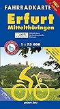 Fahrradkarte Erfurt, Mittelthüringen: Mit dem kompletten Gera-Radwanderweg. Mit Tourentipps. Mit UTM-Gitter für GPS. Offizielle Karte des ... Deutscher Fahrrad-Club (Fahrradkarten)