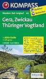 Gera - Zwickau - Thüringer Vogtland: Wanderkarte mit Kurzführer, Radwegen und Loipen. GPS-genau. 1:50000 (KOMPASS Wanderkarte, Band 816)