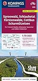KOMPASS Fahrradkarte 3370 Spreewald, Schlaubetal, Fürstenwalde, Cottbus, Scharmützelsee 1:70.000: reiß- und wetterfest mit Extra Stadtplänen