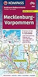 KOMPASS Großraum-Radtourenkarte 3702 Mecklenburg-Vorpommern 1:125.000: 2 Karten im Set, reiß- und wetterfest, GPX-Daten zum Download