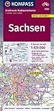 KOMPASS Großraum-Radtourenkarte 3708 Sachsen, 1:125.000: 2 Karten im Set, reiß- und wetterfest, GPX-Daten zum Download (KOMPASS Großraum Fahrradkarte, Band 3708)