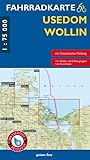 Fahrradkarte Usedom, Wollin: Mit Ostseeküsten-Radweg. Wasser- und reißfest. (Fahrradkarten)