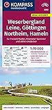 KOMPASS Fahrradkarte 3363 Weserbergland, Leine, Göttingen, Northeim, Hameln 1:70.000: reiß- und wetterfest mit Extra Stadtplänen
